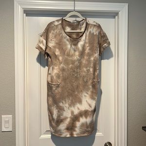 First love beige tie-dye dress
